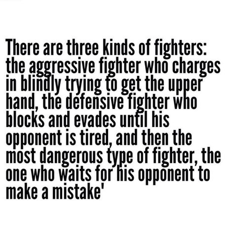 The Three Types of Fighters.  quotes. wisdom. advice. life lessons.