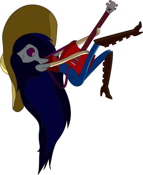 Marceline Vector by HaAnthony.deviantart.com on @DeviantArt Marceline With Guitar, Adventure Time Tattoo, Adventure Time Princesses, Adventure Time Characters, Marceline The Vampire Queen, Guitar Stickers, Adventure Time Cartoon, Adventure Time Marceline, Time Cartoon