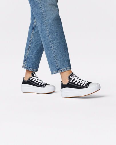 Chuck Taylor All Star Move Platform Black/White/White Converse Move Platform Outfit, Platform Converse Black, Canvas Platform Chuck Taylor All Star, Converse All Star Move, Converse Move, Svt Concert, Platform Outfit, Apple Ecosystem, Chuck Taylor All Star Move