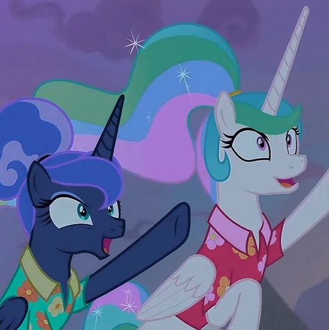 Mlp Celestia And Luna Fanart, Celestia And Luna Matching Icons, Luna And Celestia Matching Pfp, Luna And Celestia Mlp, Princess Celestia And Luna, Luna Mlp, Little Mermaid Wallpaper, Mermaid Wallpaper, Mlp Bases