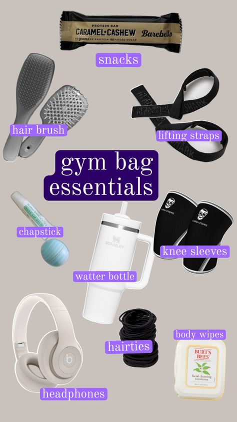 for the gym rat girlies- a guide to your bag School Routine For Teens, Gym Bag Essentials, Bag Essentials, Workout Aesthetic, Essential Bag, Gym Rat, The Gym, Gym Life, You Bag