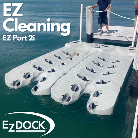 EZ Dock is a low-maintenance solution! Our floating docks require very little maintenance because of the thick, marine-grade UV-stabilized polyethylene material. Natural rain should keep the dock clean, although washing the deck with marine-safe soap and water on occasion can keep your dock looking new. Ez Dock, Natural Rain, Floating Docks, Floating Dock, Jetski, Personal Watercraft, Watercraft, The Deck, Jet Ski