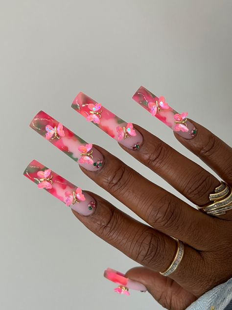 #polygel #nailsdesign #sculptednails #springnails #marblenails #youtube at msbrittenynails Polygel 3d Flower, Summer Polygel Nails, Spring Marble Nails, Poly Gel Nails, Acrylic Nail Designs Coffin, Poly Gel, Sculpted Nails, Nail Room, Flower Nail Designs