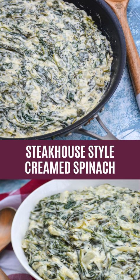 Morton’s Creamed Spinach, Mortons Steakhouse Creamed Spinach, Creamed Spinach And Artichoke, Canned Spinach Recipes Side Dishes, Make Ahead Creamed Spinach, Steakhouse Side Dishes, Canned Spinach Recipes Easy, Creamed Spinach With Fresh Spinach, Canned Spinach Recipes