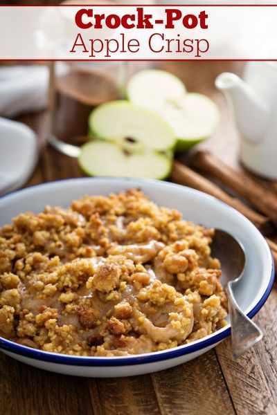 Crock Pot Apple Crisp Recipe, Apples Desserts, Slow Cooker Apple Crisp, Crockpot Apple Crisp, Crockpot Apple, Crisp Topping, Pear Crumble, Apple Crisp Recipe, Slow Cooker Apples