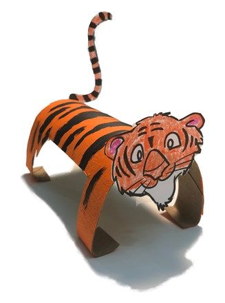 Toilet Paper Roll Tiger Toy | All Kids Network Tiger Habitat, Easy Craft For Kids, Chinese New Year Crafts For Kids, Kindergarten Art Lessons, Rolled Paper Art, Chinese Crafts, Chinese New Year Crafts, Tiger Crafts, Activities Ideas