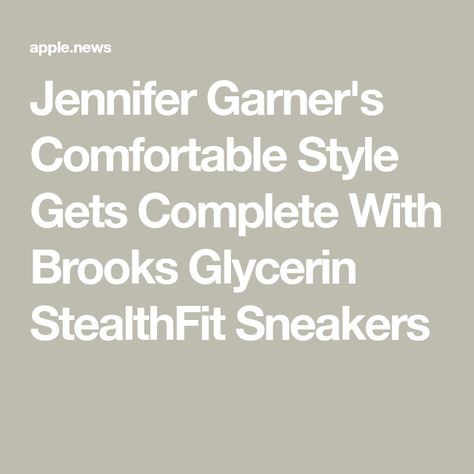 Jennifer Garner's Comfortable Style Gets Complete With Brooks Glycerin StealthFit Sneakers Brooks Glycerin, Fitness Fun, Comfortable Style, Jennifer Garner, Cozy Fits, Early Morning, Comfortable Fashion, Fun Workouts, Sneakers