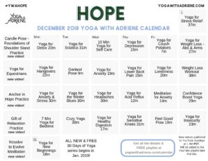 December Yoga Themes, Yoga Calendar, 30 Day Yoga Challenge, Create Habits, Yoga Themes, 30 Day Yoga, Yoga With Adriene, Different Types Of Yoga, Yoga Nature