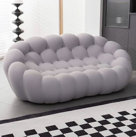 This modern bubble couch will seriously impress everyone in your circle. Really popular and chic in today’s style. Circle Couch, Bubble Couch, Floor Couch, Fantasy Bedroom, Apartment View, Upholstered Couch, Floor Sofa, Modern Loveseat, Couch And Loveseat