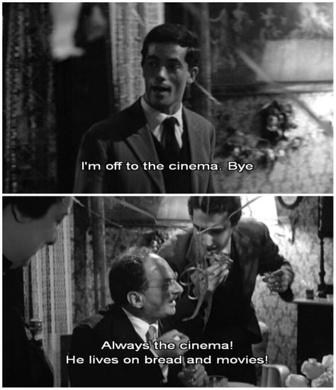 cinema bread movies pão Cinephile Quotes, Rocco And His Brothers, Old Movie Quotes, Cinema Lover, Luchino Visconti, Best Movie Lines, Cinema Quotes, Disney Songs, The Cinema