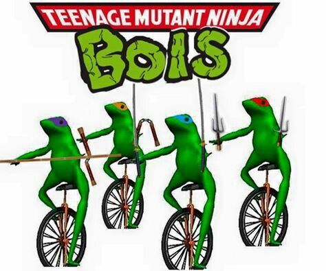 Teenage mutant ninja bois Spicy Meme, Funny Cartoon Memes, Dat Boi, Dumpster Diving, Great Memes, A Hat In Time, Bee And Puppycat, Quality Memes, Dark Memes