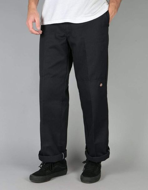 Black Trousers Outfit Men, Chuck 70 Outfit, Minimalist Outfit Men, Dickies Outfits Men, Vans Outfit Men, Dickies Outfit, Dickies Clothing, Dickies Double Knee, Black Outfit Men