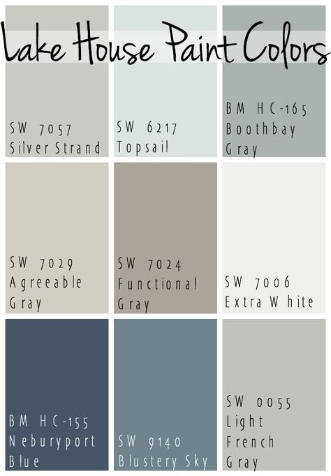 Lake House Paint Colors, House Paint Colors, Gray Paint, Lake House Decor, Interior Paint Colors, House Paint, Exterior Paint Colors, Bedroom Paint, Paint Colors For Home