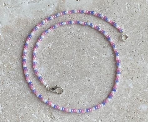 257JEWELLERY - Etsy UK Pink And Purple Beaded Necklace, Necklace Handmade Ideas, Beads Necklace Ideas, Handmade Necklaces Beads, Handmade Necklace Ideas, Bead Necklace Ideas, Seed Beaded Jewelry, Seed Beads Jewelry, Purple Beaded Necklace