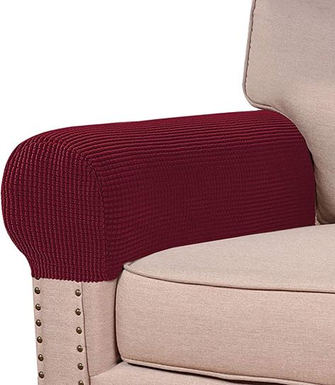 Amazon.com: Stretch Armrest Covers for Chairs and Sofas Couch Arm Covers For Sofa Spandex Jacquard Armrest Covers Anti-Slip Furniture Protector Washable Armchair Slipcovers for Recliner Set of 2,Burgundy : Home & Kitchen Couch Arm Covers, Covers For Chairs, Armrest Covers, Washable Sofa, Armchair Slipcover, Arm Chair Covers, Furniture Slipcovers, Furniture Protectors, Jacquard Pattern