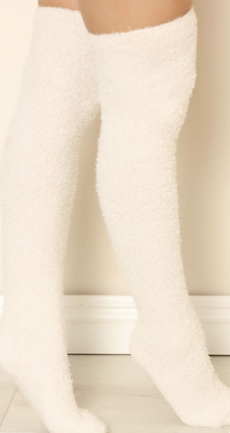 Ivory fluffy over the knee socks Fuzzy Knee High Socks, Cheap Trendy White Knee-high Socks, White Warm Knee-high Socks, Comfortable White Knee-high Socks, Cozy White Knee-high Comfortable Socks, Fluffy Socks, Fuzzy Socks, White Socks, Over The Knee Socks