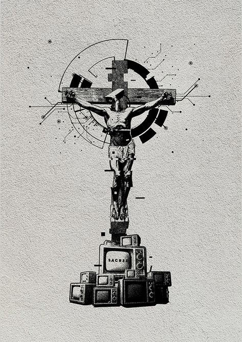 Graphic Design Drawing, Occult Art, Illustration Graphic Design, Design Drawing, Geometric Art, Designs To Draw, Cyberpunk, Tattoo Ideas, Jesus