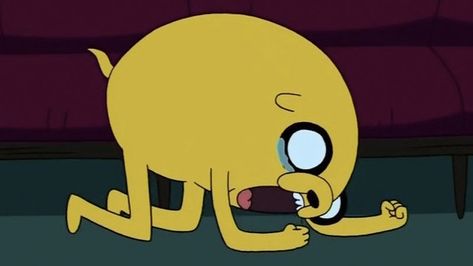 Jake Bit By Spider / Screaming Jake Screaming Meme, Meme Template, Cartoon Character, Adventure Time