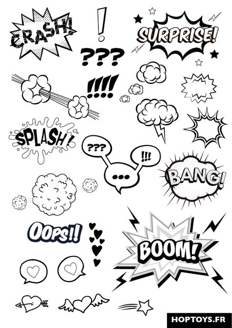 Comic Design Ideas, Manga Ideas Story, How To Draw A Comic, Ideas De Comics, Comic Emotions, Vignette Drawing, Comic Elements, How To Draw Comics, Comic Effect