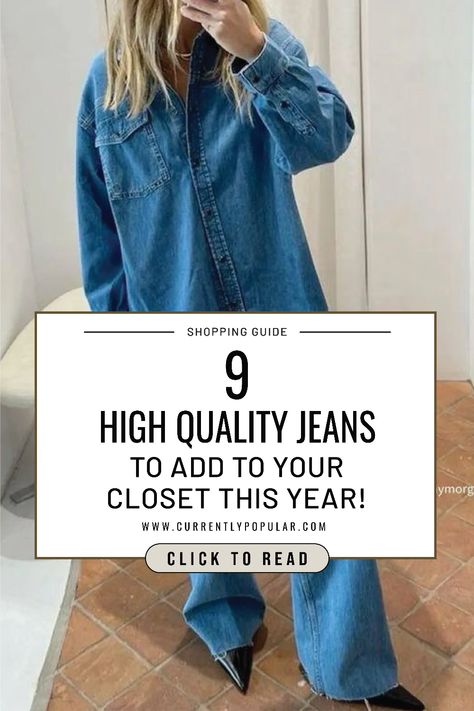 Upgrade your wardrobe with these 9 high-quality jeans! From durable classics to trendy styles, discover jeans that offer the perfect blend of comfort, fit, and longevity. Find your new favorite pair that’s built to last and keep you stylish all year long! Aesthetic Layout Ideas, Best White Jeans, Jean Styles, Must Have In Your Closet, Capsule Wardrobe Checklist, Aesthetic Layout, Functional Wardrobe, Wardrobe Space, Low Rise Jean