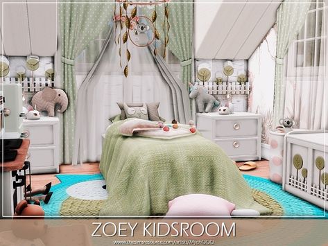 Green Kids Rooms, The Sims 4 Lots, Sims Freeplay Houses, Sims 4 Challenges, Mod Furniture, Sims 4 Bedroom, Sims 4 Game Mods, Kids Room Furniture, Sims 4 Cc Folder