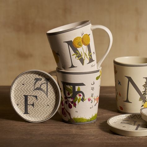 No more sibling wars! If, like us, you’re low-key possessive about your mug, it’s often with good reason. Our alphabet mugs pay tribute to India’s linguistic diversity and multiplicity, with a cascade of scripts and motifs that allude to the same phonetic sound in different languages. Plus, little surprise elements that offer a constant search and discovery. In fact, our alphabet mugs were amongst the first products we ever designed, and they hold a place of pride in our stores. Letter Mug, Initial Mugs, Phonetic Sounds, William Morris Mugs, Alphabet Mugs, Positivitea Mug, Different Languages, Low Key, Alphabet