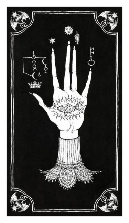 In Alchemy, The Hand of Mysteries holds the keys to divinity and invites you to discover great secrets! All the symbols represent different elements, their various abilities, and spiritual significance. Very cool stuff.  This art blog is nod dead I... Creepy Hand, Different Elements, Alchemy Art, Traditional Witchcraft, Alchemy Symbols, Esoteric Art, Occult Art, Mystical Art, Ex Libris