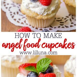 Angelfood Cupcakes, Whipped Pineapple, Pineapple Topping, Perfect Cupcake Recipe, Tasty Cupcakes, Angel Food Cupcakes, Food Cupcakes, Angel Food Cake Mix Recipes, Light Angel