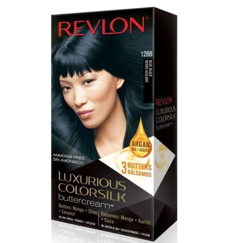 Hair Dye Blue Black, Best Drugstore Hair Dye, Best Black Hair Dye, Hair Dye Blue, Blue Black Hair Dye, Dark Hair Dye, Blue Black Hair Color, Revlon Colorsilk, Medium Blonde Hair