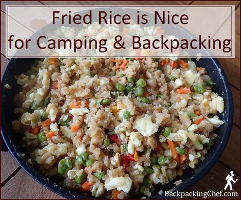 Fried Rice is Nice for Camping & Backpacking. Dehydration Recipes, Fried Rice Chinese, Camper Food, Backpacking Recipes, Dried Rice, Dehydrated Chicken, Camping Meal, Food Dehydrators, Making Fried Rice