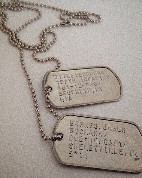 Bucky Barnes Necklace, Bucky Barnes Dog Tags, Bucky Costume, Nick Fowler, Bucky Barnes Aesthetic, Dr Marvel, James Buchanan "bucky" Barnes, James Barnes, Marvel Gifts