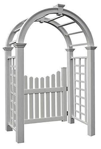 Gated Arbor, Arbor With Gate, Garden Arbor With Gate, Picket Gate, New England Cottage, New England Arbors, Wood Arbor, Aluminium Gates, Beautiful Entryways