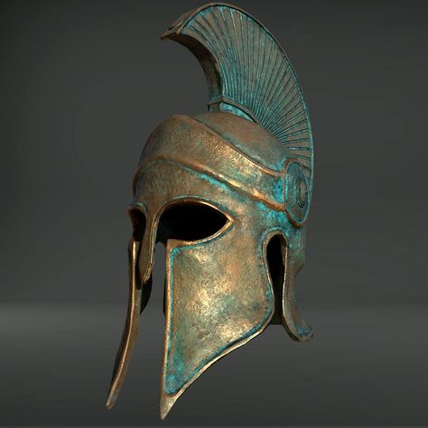 Ancient Helmet, Helmet Drawing, Greek Helmet, Roman Helmet, Ancient Armor, Spartan Helmet, Spartan Warrior, Historical Armor, Roman Sculpture