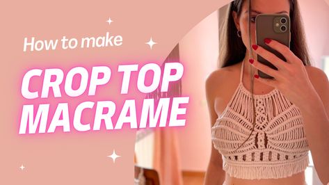 #macrame #macrameart #fashion #diy Diy Macrame Tutorial, Vintage Macrame Patterns, Macrame Clothes, Crochet Lingerie, Diy Crop Top, Beach Crop Tops, Free Macrame Patterns, Macrame Dress, Boho Life