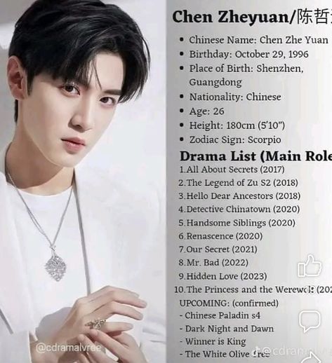 Chen Zhe Yuan Drama List, Chen Zhe Yuan Wallpaper, Hidden Love Chinese Drama, Chinese Drama Checklist, Actor China, Chen Zhe Yuan, New Korean Drama, Chen Zheyuan, Drama List