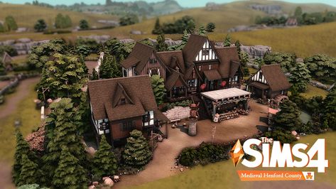 Sims 4 Cas Background Medieval, Midevil Sims 4 Cc, Sims 4 Village Lot, Sims 4 Medieval Lots, Sims 4 Medieval Build, Sims 4 Medieval House, Sims 4 Medieval Cc Furniture, Medieval Sims 4, Sims 4 Cc Medieval