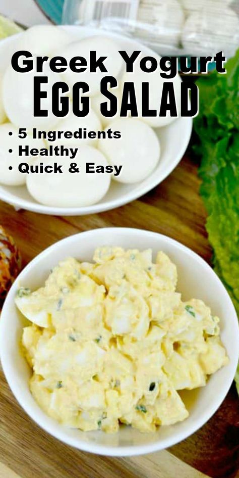 Healthy Egg Salad With Greek Yogurt, Egg Salad Recipe Healthy Low Carb, Greek Yogurt Lunch Recipes, Easy Healthy Egg Salad, Recipes For Plain Greek Yogurt, Ww Egg Salad Recipe, Greek Yogurt Mayonnaise Recipe, Greek Egg Salad, Egg Yogurt Toast