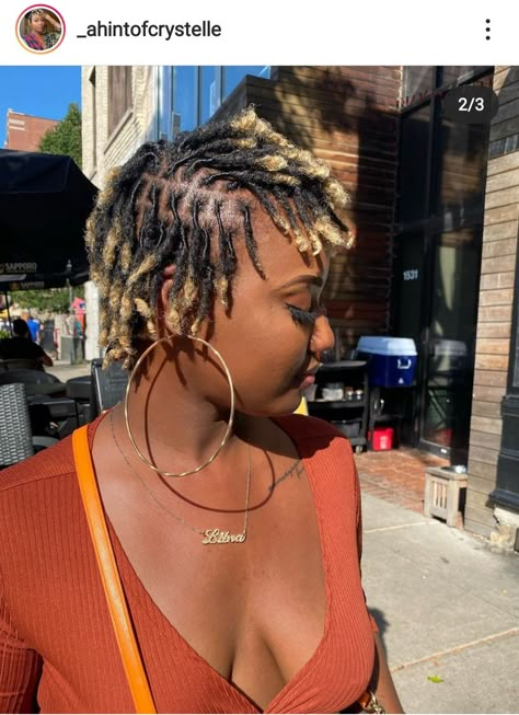 Ear Length Dread Styles, Extremely Short Loc Styles, Short Locs With Undercut, Beginner Locs Hairstyles For Women, Starter Locs Black Women Short, Starter Locs With Bangs, Super Short Locs Hairstyles, 100 Locs Count, Baby Locs Styles