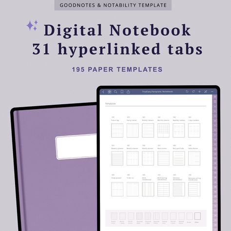 Revolutionize Your Note-Taking with Our Purple Tabbed Digital Notebook | iPad Note-Taking workplannerorganization #kidprintableplanner🍪 Notebook For Notes, Vocabulary Sentences, Digital Journaling, Ipad Goodnotes, Vocabulary Book, Notebook Templates, Digital Writing, Digital Organization, Dot Grid Notebook