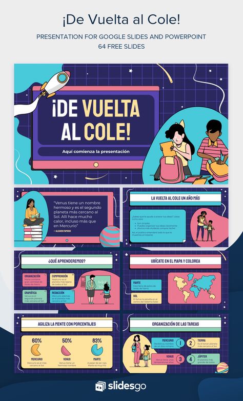 ¡De Vuelta al Cole! Good Powerpoint Presentation, Canva Powerpoint, Cute Powerpoint Templates, Event Poster Template, Presentation Slides Design, Powerpoint Slide Designs, Infographic Design Layout, Slides Design, Graphic Design Infographic