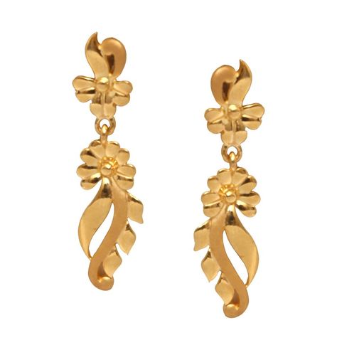 Gold Earrings Design, Grt Jewellers, Gold Flower Ring, Jewellery Showroom, Gold Chain Design, Earrings Design, Gold Jewelry Earrings, Jewellery Gold, India Jewelry