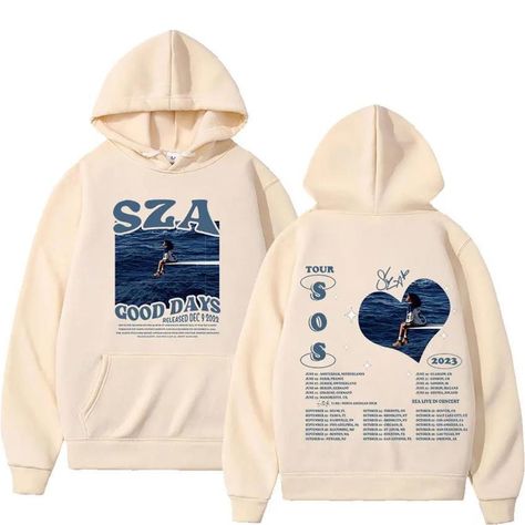 PRICES MAY VARY. UNIQUE DESIGN: Singer SZA's Album Good Days Hoodie features an eye-catching 2D print design that will make you stand out from the crowd. HIGH QUALITY MATERIAL: Made of high quality polyester, this stylish hoodie is soft, comfortable and durable for both men and women. COMFORTABLE TO WEAR: Featuring long sleeves and a pullover design, this stylish hoodie is perfect for casual wear and comfortable enough for all-day wear. VERSATILE STYLE: Pair this stylish hoodie with jeans or leg V Neck Shirts, Oversize Pullover, Fan Fashion, Hoodie Streetwear, Estilo Hip Hop, Retro Men, Anime Hoodie, Casual Streetwear, Oversize Hoodie