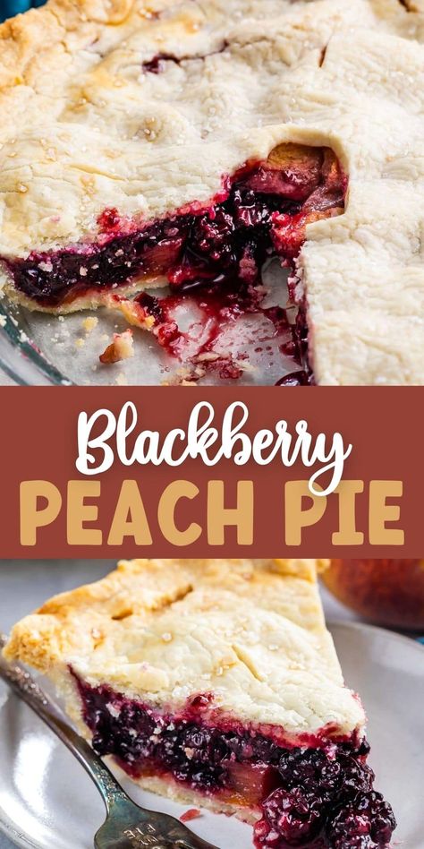 Summer Pie Recipes, Blackberry Peach, Berry Pie Recipe, Crumb Pie, Peach Pie Recipes, Crazy For Crust, Summer Pie, Blackberry Pie, Easy Pie Recipes