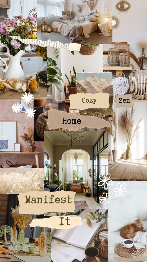 House Mood Board Inspiration, Boho Vision Board Ideas, Boho Mood Board, Home Vision Board, Home Decor Inspiration Interior Design, Interior Design Collage, Redecorate Room, Mid Term, Inspiration Interior Design