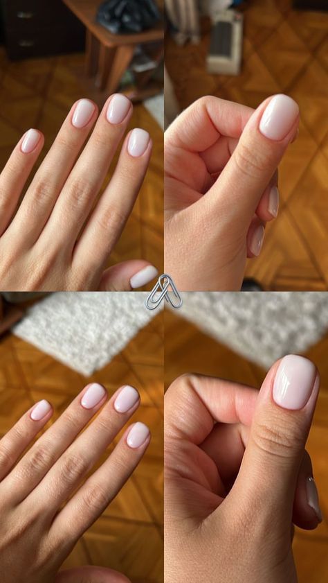 Milky Pink Nails, Natural Nails Manicure, Disney Charm, Engagement Nails, Pink Designs, Kutek Disney, Milky Pink, Nails Opi, Nails For Bride