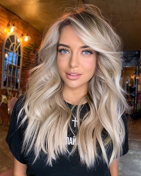 2024 Blonde Hair Trends Medium Length, Layered Hair With Extensions, Blonde Hair Trends 2024, Layers Bangs, Blonde Hair Extensions, Cool Blonde Hair, Spring Hair Color, Ash Blonde Hair, Blonde Hair Inspiration