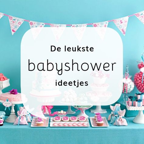 Ga je een babyshower organiseren? We geven je allerlei leuke ideeen, van spelletjes tot mocktails.  #babyshower #babyshowergames #mocktails #zwanger Baby Kit, Pink Baby Shower, Baby Cake, Pink Baby, Tiffany Blue, Blue And Pink, Baby Shower, Shower, Birthday