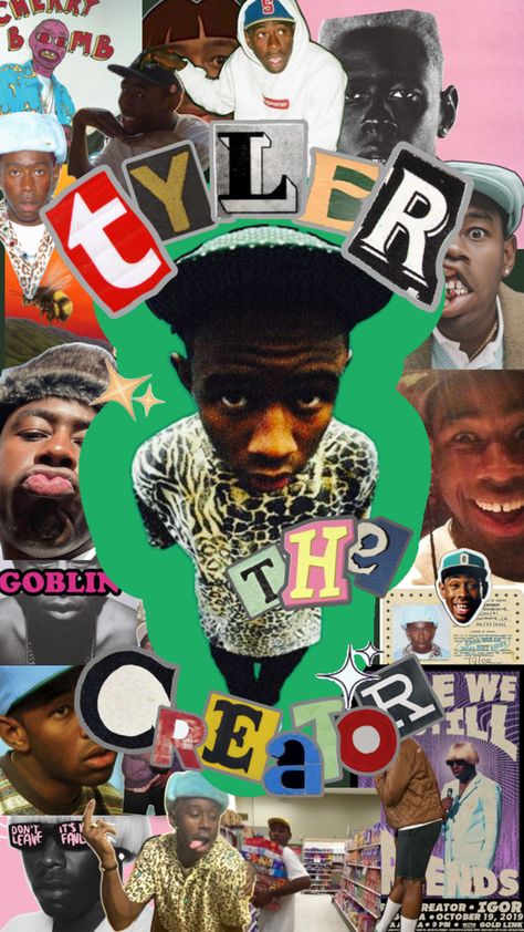 Album Wallpaper Tyler The Creator, Tyler The Creator Wall Collage, Wall Collage Tyler The Creator, Tyler The Creator New Album Pfp, Tyler Creator Wallpaper, Tyler And Frank Wallpaper, Y2k Wallpaper Tyler The Creator, Tyler The Creator Phone Wallpaper, Music Wallpaper Tyler The Creator