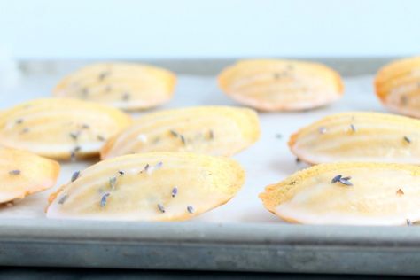 Lavender French Madeleines - Cooking with Books Strawberry Sweet Rolls, Madeline Cookies Recipe, Madelines Recipe, French Madeleines, Madeline Cookies, Madeleine Recipe, Madeleine Cookie, Lavender Recipes, Culinary Lavender