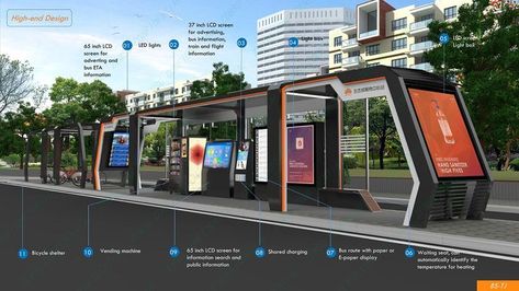 Smart Bus Stop Shelter Manufacturer Bus Stop Shelter, Bus Information, E Paper Display, Craft Beer Design, Bus Stop Design, Bus Shelters, Architecture Board, Beer Design, Smart City